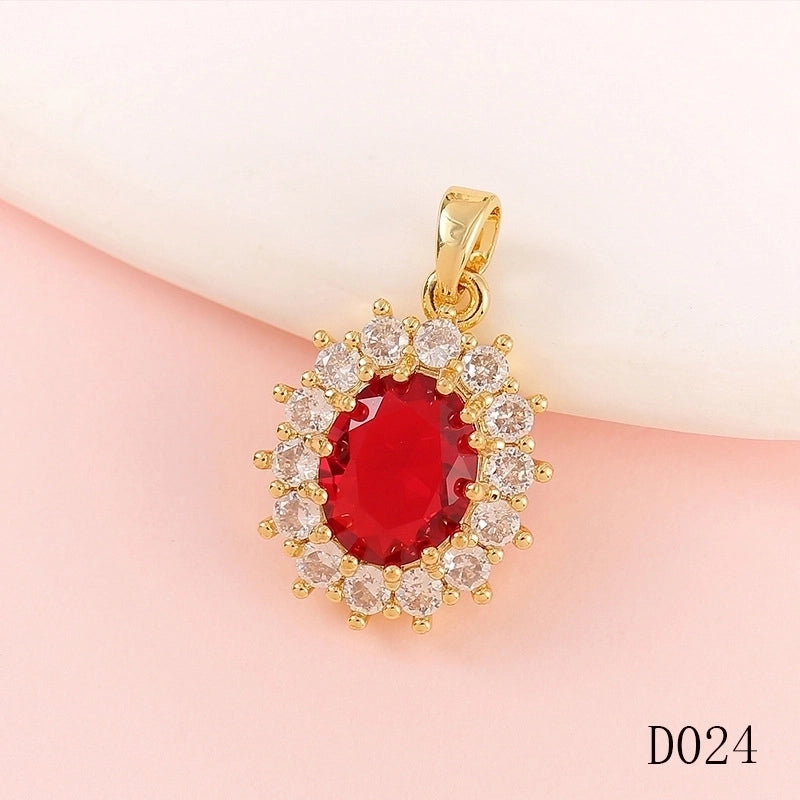 1 Piece Copper Fruit Bow Knot Pendant