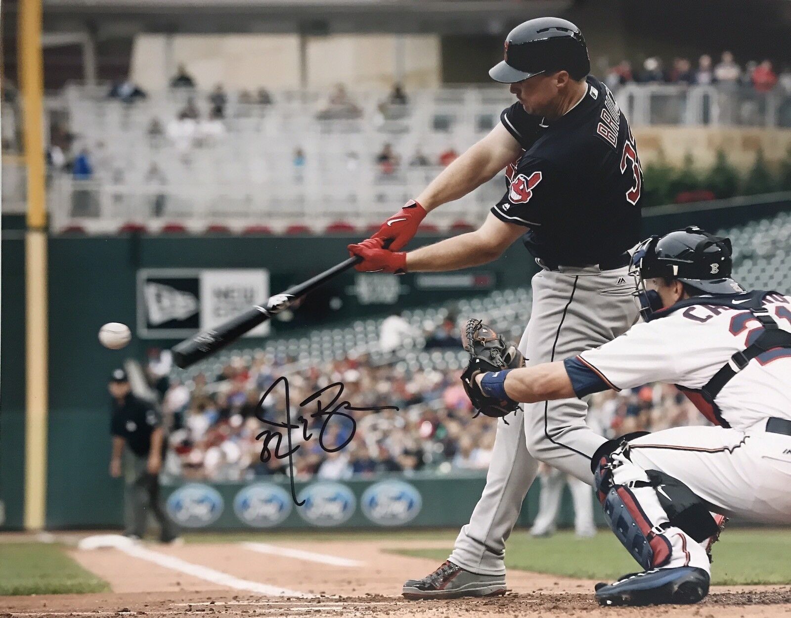 Jay Bruce Signed Autographed Cleveland Indians 16x20 Photo Poster painting Coa