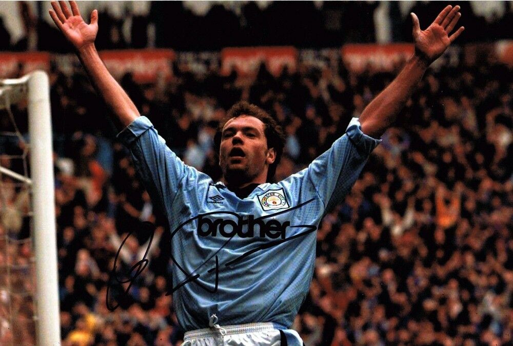 Uwe Rosler HAND SIGNED Autograph of Manchester City Legend 12x8 Photo Poster painting AFTAL COA