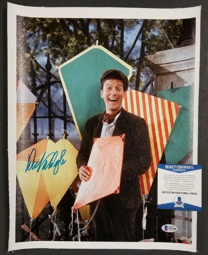 Dick Van Dyke autograph signed Mary Poppins 11x14 Canvas Photo Poster painting #1 ~ BAS COA