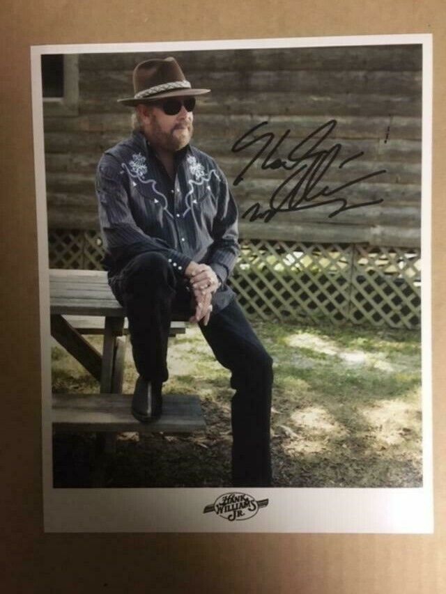 Hank Williams Jr Counrry Music Boldly Signed 8x10 Stunning Photo Poster painting with COA