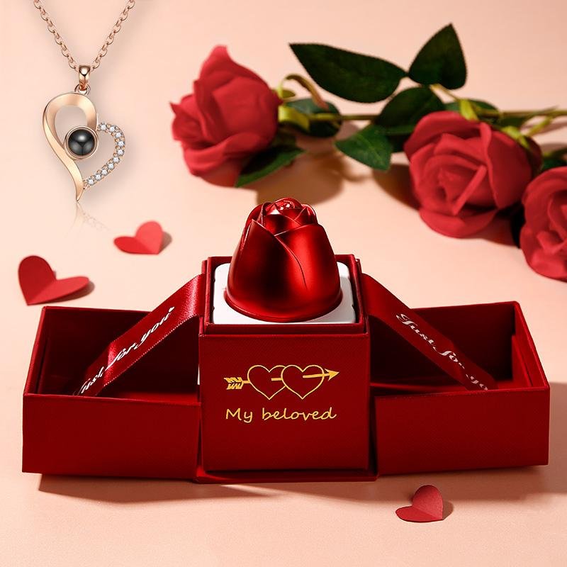 Lalren™ Rose Lux Bloom Necklace Gift Box