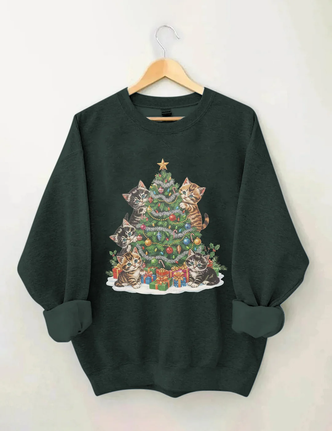 90's Cat Christmas Sweatshirt