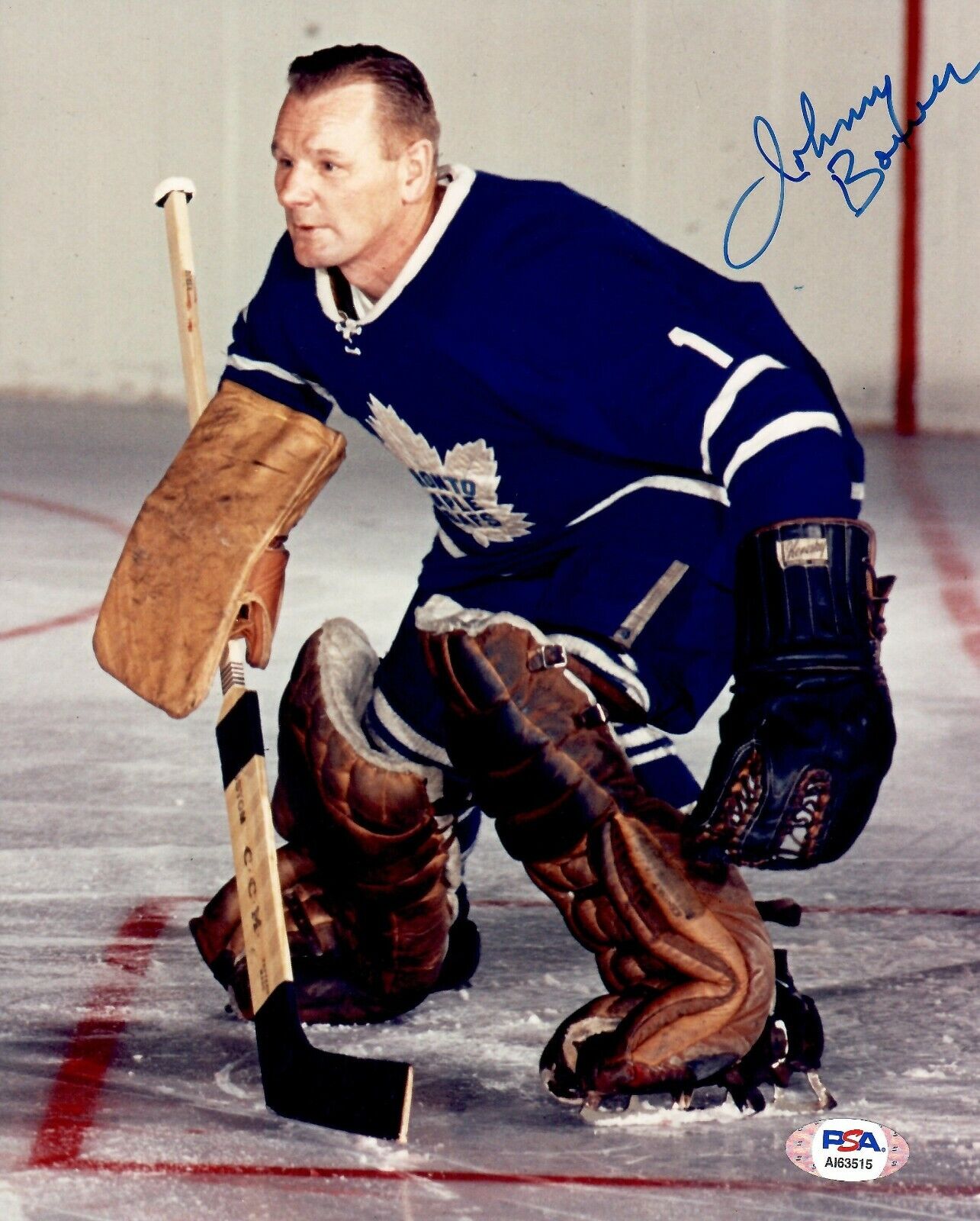 Johnny Bower autographed signed 8x10 Photo Poster painting NHL Toronto Maple Leafs PSA COA