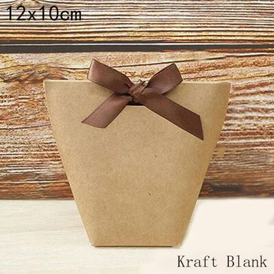 5pcs Black White Merci Candy Bag French Thank You Kraft Paper Gift Packaging Box Wedding Favors Birthday Party Supplies
