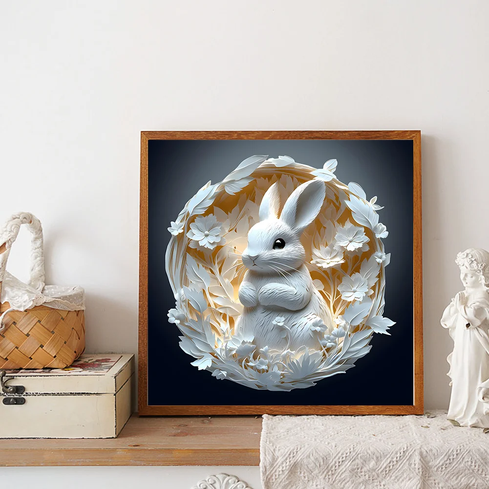 Diamond Painting - Full Round Drill - Rabbit(Canvas|30*30cm)