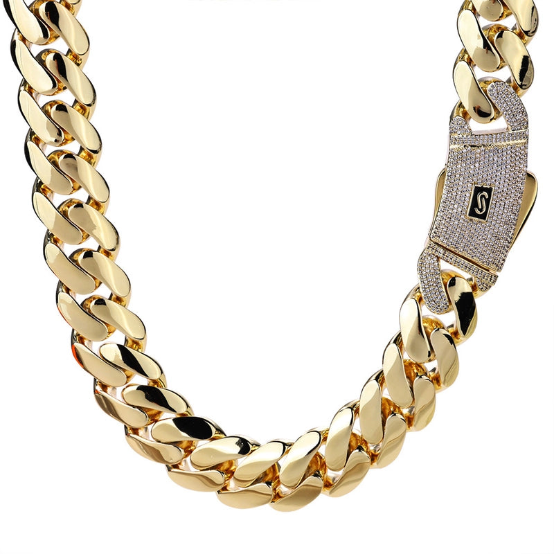 Hip-Hop Vintage Style Geometric Copper Plating Zircon Unisex Bracelets Necklace Men Chain Bracelets