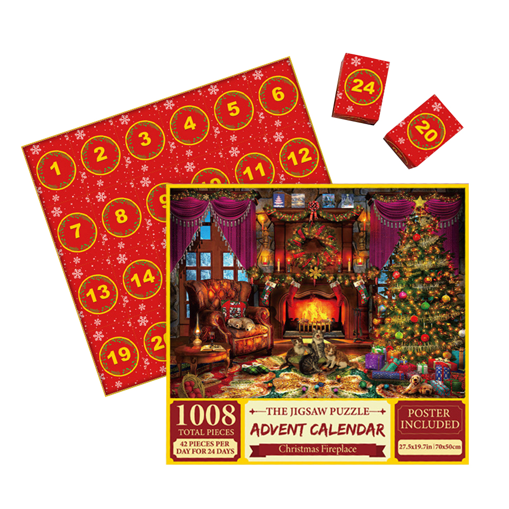 Christmas Jigsaw Puzzles Advent Calendar Surprise Gifts for Adult Teens (Q5068)