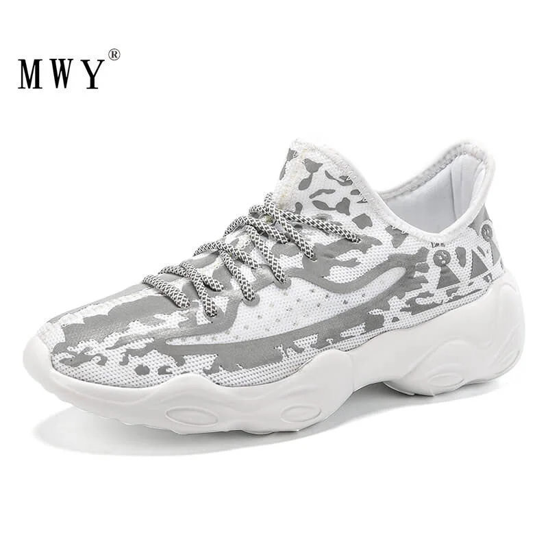 MWY Fashion Casual Shoes Men Breathable Comfortable Couple Walking Shoes Platform Sneakers Plus Size Zapatillas De Deporte