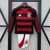 25/26 Kids Flamengo Long Sleeves Soccer Jersey Home