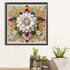 White Flower-Crystal Rhinestone Diamond Painting