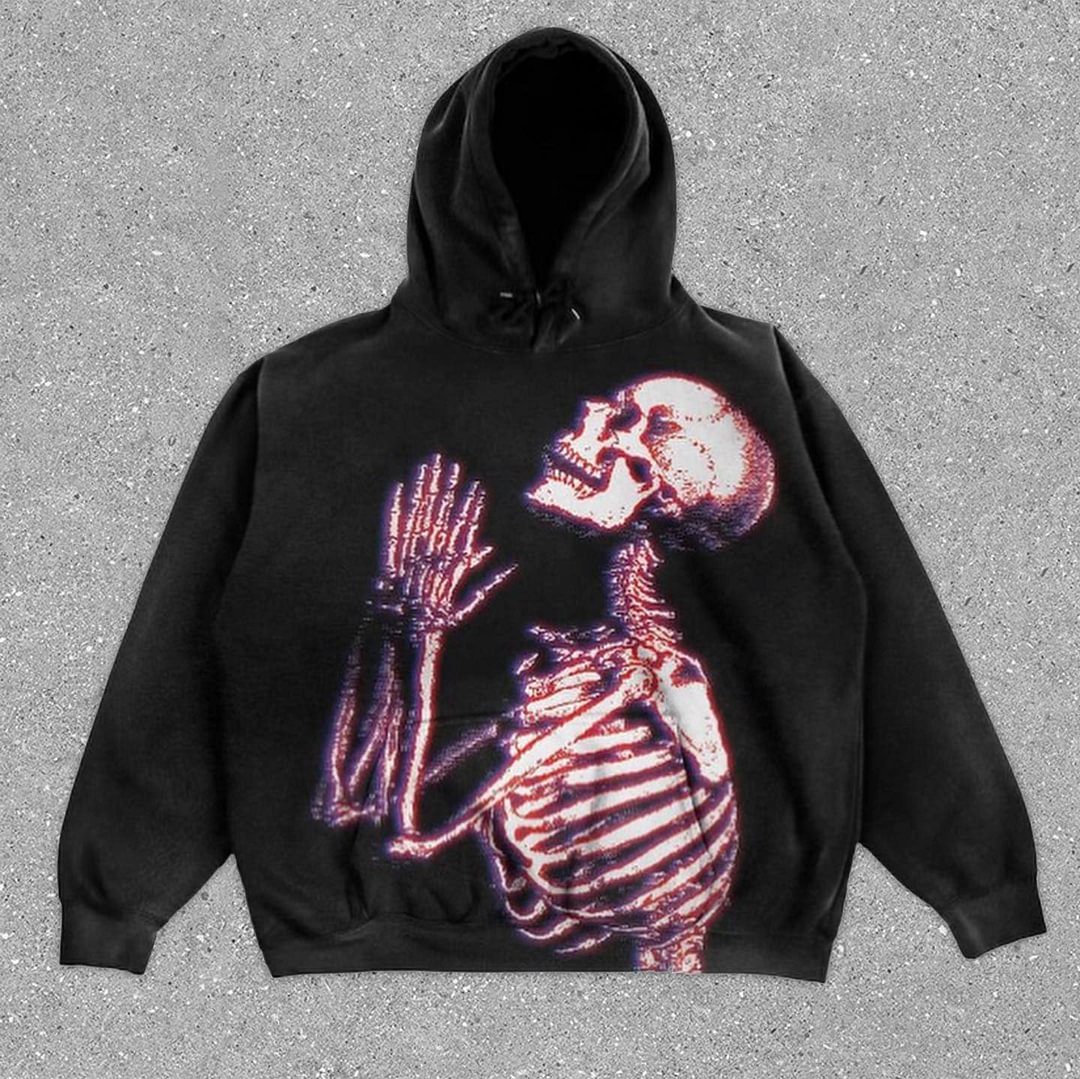Casual Street Style Skull Print Hoodie