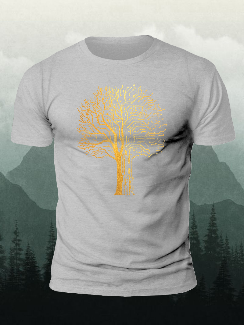 Men's Gold Pine Short-Sleeved Shirt