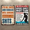 2pcs - Warning - Vintage Metal Signs(12*16Inch) - Warning