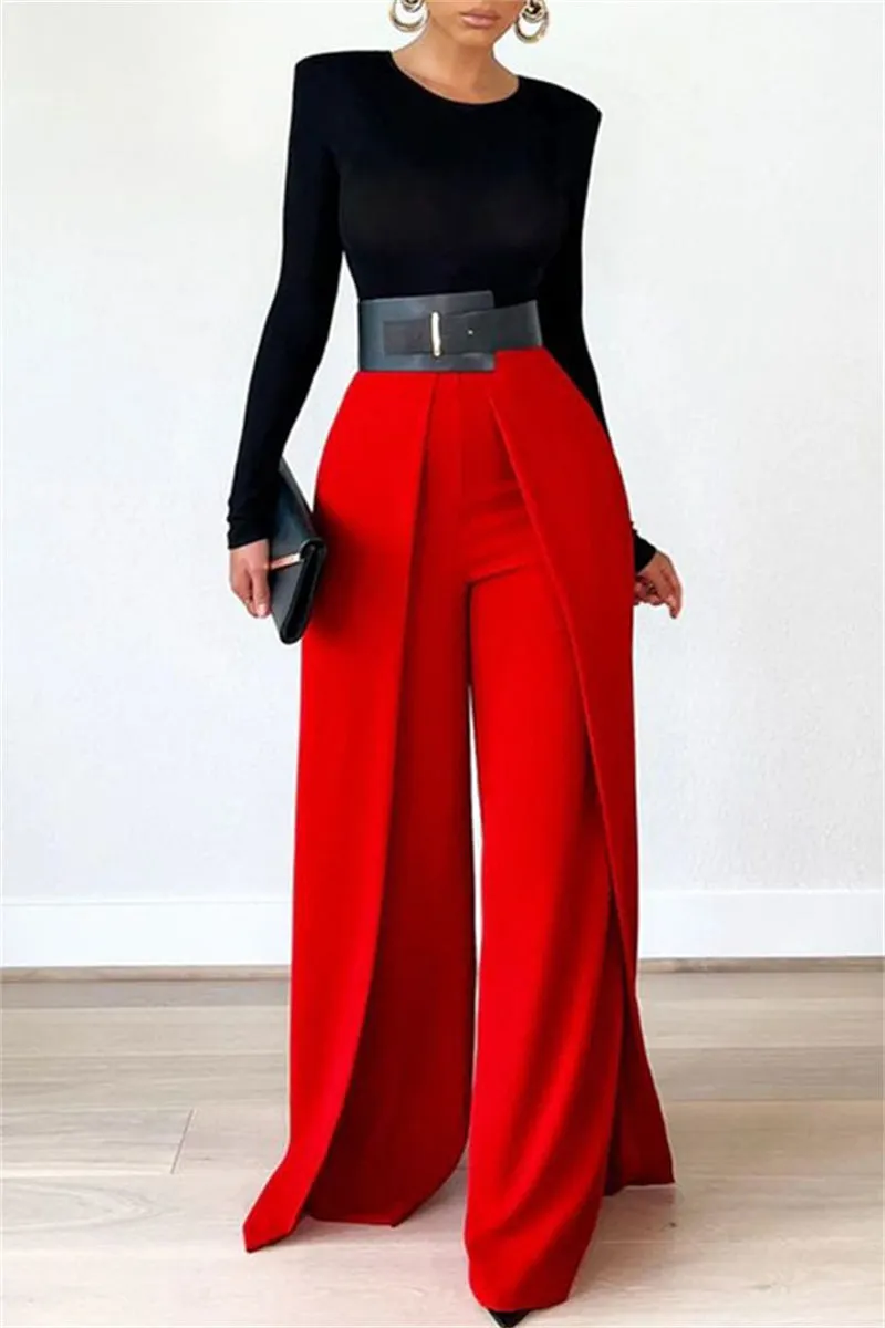 Casual Daily Pocket Loose High Waist Straight Bottoms
