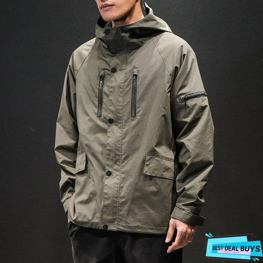 Men Windbreaker Fashion Army Tactical Men Streetwear Coat Jackets