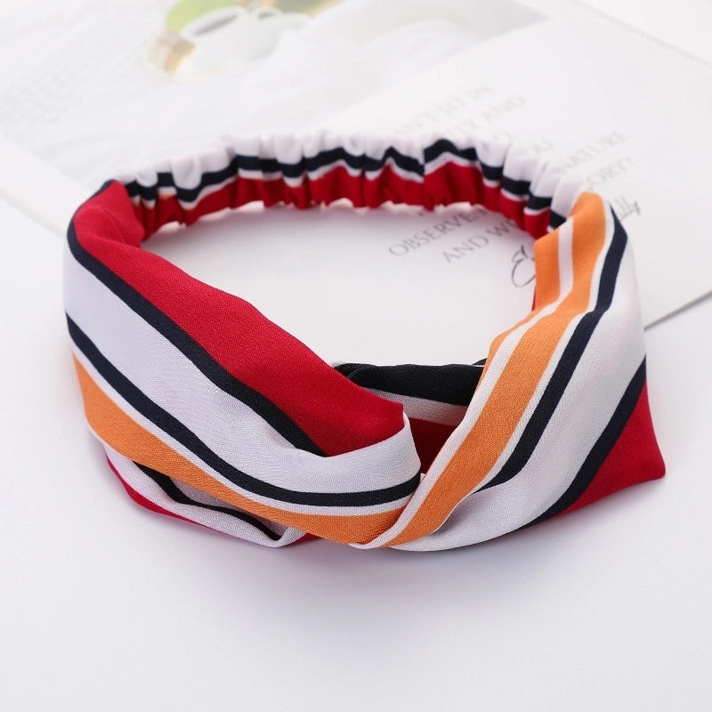 Women’s Lady Polka Dots Flower Cloth Hair Band