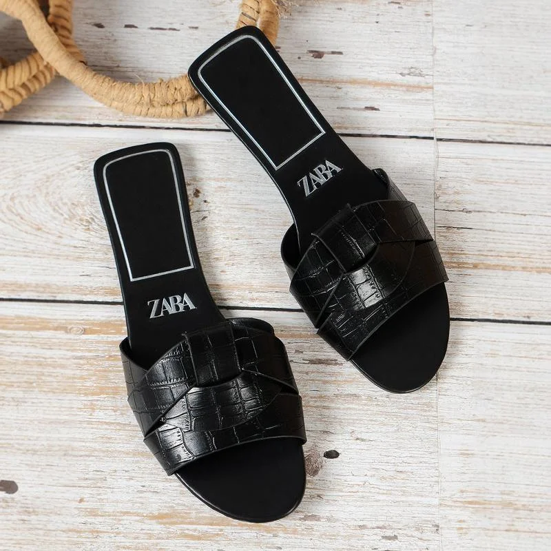 Breakj Breakj Large-Size Slippers Women 2025 New Flat-Soled Sandals Trend One-字字 Color Slippers