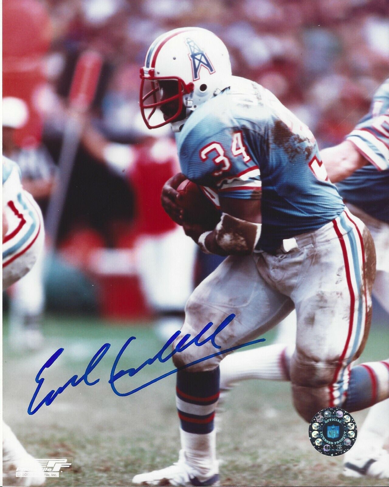 Earl Campbell autographed 8x10 Houston Oilers#4