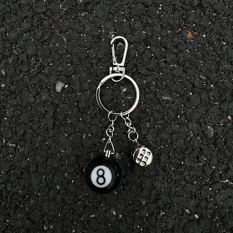 Retro Minimalist Key Dice Alloy Plating Bag Pendant Keychain