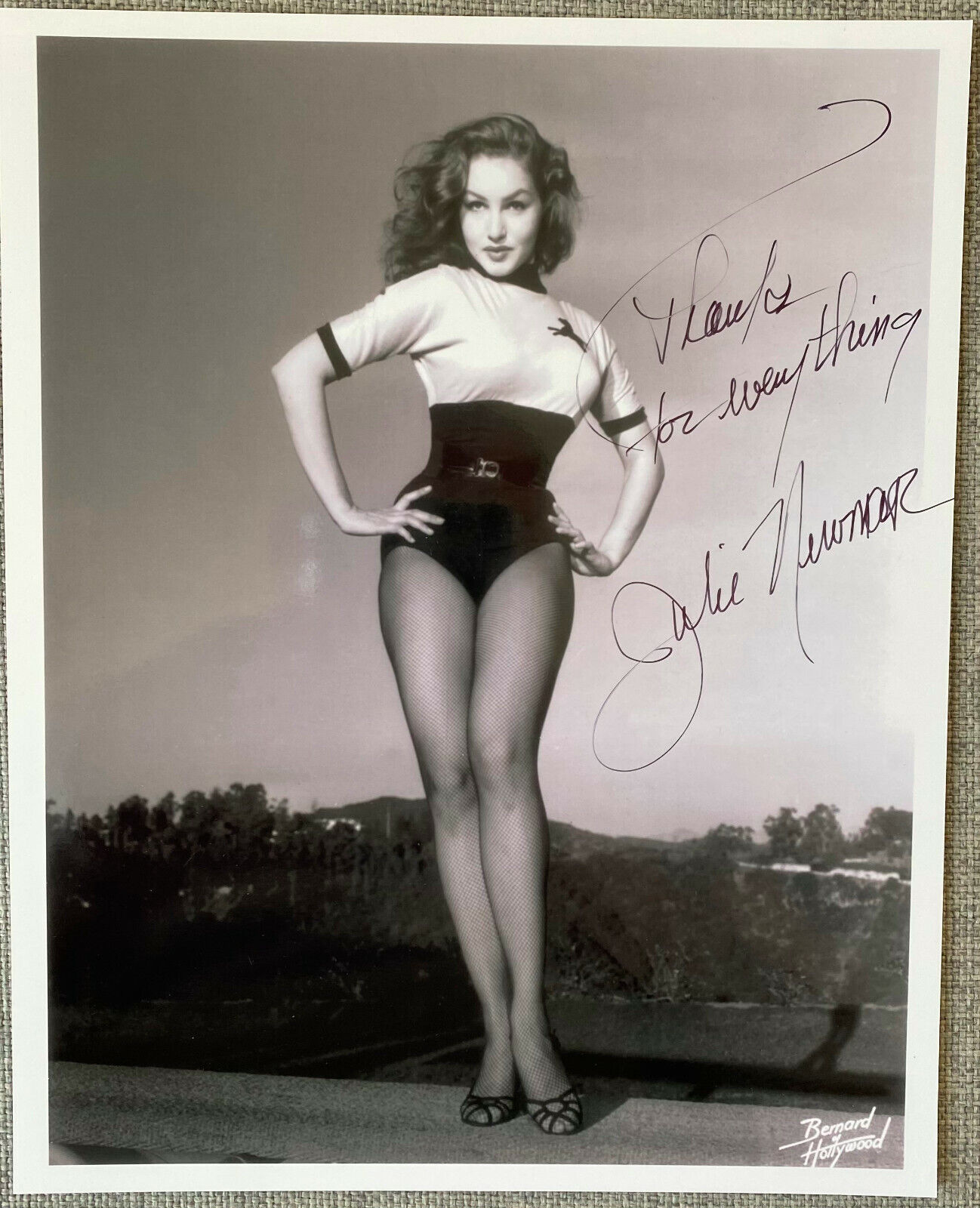 Catwoman Julie Newmar Signed In-Person 8x10 B&W Photo Poster painting - Authentic, To Wong Foo