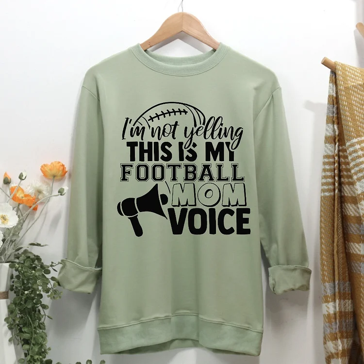 This is my football mom voice Women Casual Sweatshirt-Annaletters