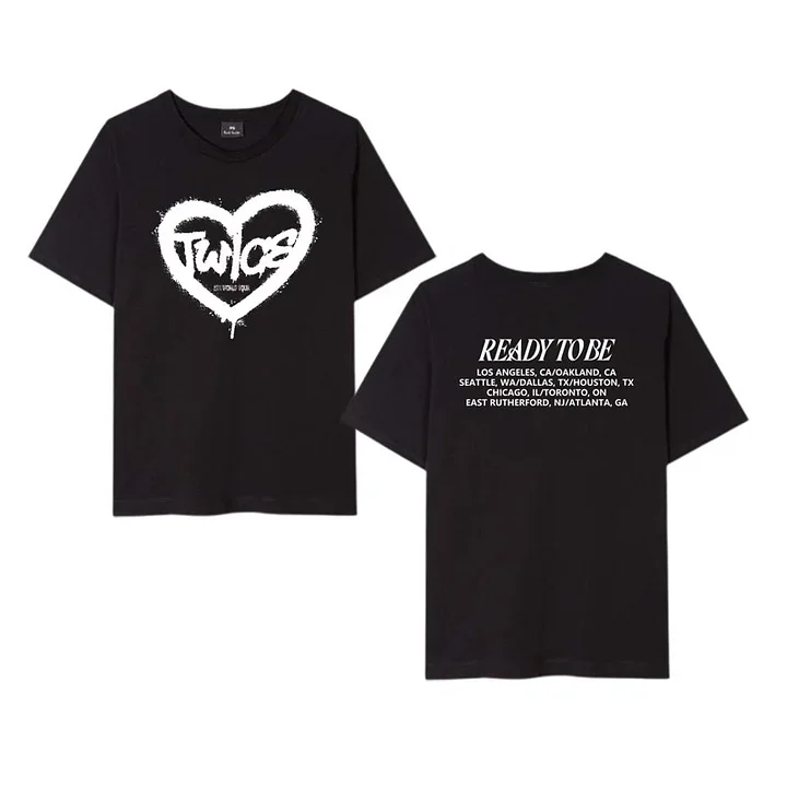 TWICE 5th World Tour READY TO BE US Heart T-shirt