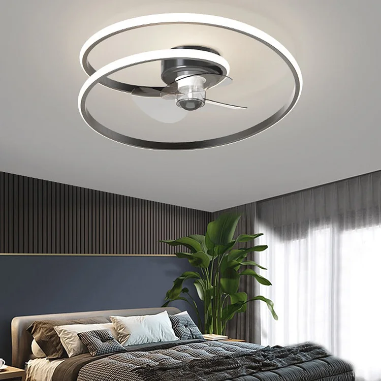 Inverter Stepless Dimming LED Ceiling Fan Light with Remote Control for Living Room Bedroom - Appledas