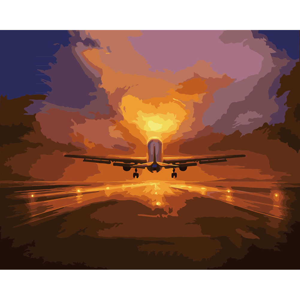 

50*40cm - Painting By Numbers - Airplane, 501 Original