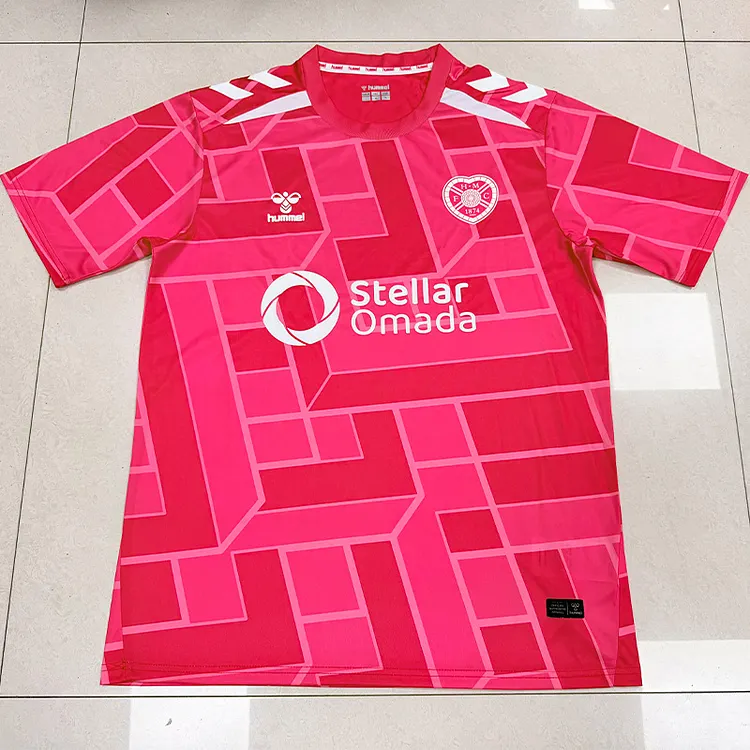 【S~4XL】Hearts 26/27 Pink GK Jersey 1:1 Thai Quality
