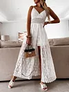 Empire Crochet Sleeveless Jumpsuits