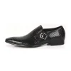 Stylish Mens Slip On Casual Leather Dress Shoes Buckle