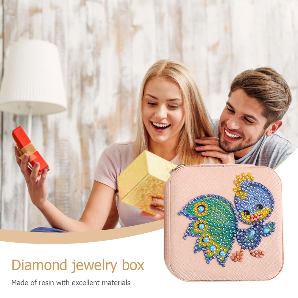 DIY Jewelry Storage Box Special Shape Diamond Case