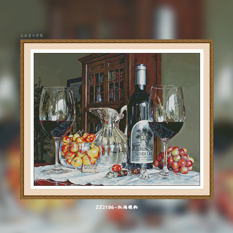 [ZZ2186-Red Wine Cherry]  Painting Fairy Cross Stitch