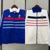 2024 France Reversible Windbreaker White Blue Football Jersey 1:1 Thai Quality