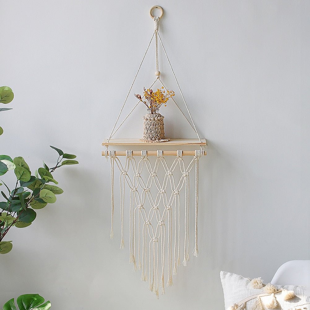 Hanging Shelves For Wall Room Home Decor Macrame Shelf Wall Hanging Floating Shelf For Bedroom Living Room, Bathroom Gift