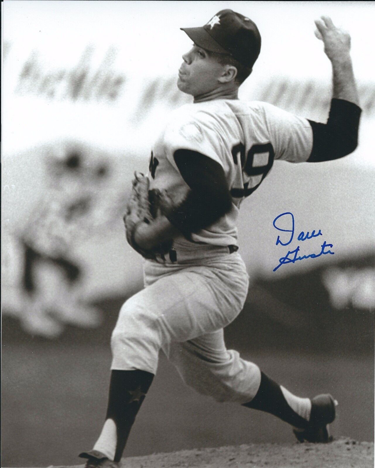 Autographed 8x10 DAVE GIUSTI Houston Astros Photo Poster painting -COA