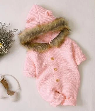 Baby Girl Romper Knitted Newborn Baby Clothes Romper With Hat Infant Toddler Jumpsuit For Kids Cotton Toddler Boys Jumpsuit