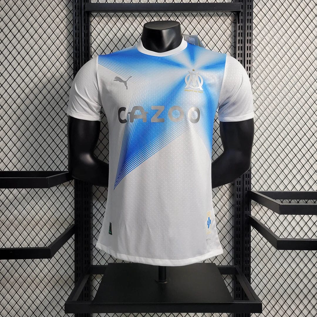 2023/2024 Player Version Olympique de Marseille Fourth Away 30th Anniversary Edition White Football Jersey mysite
