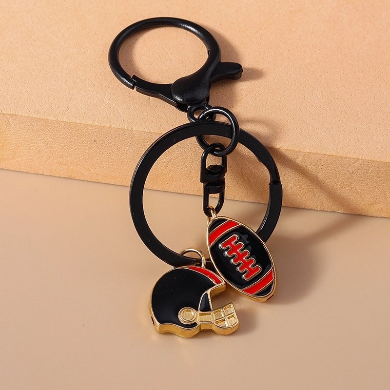 Casual Cute Hip-Hop Helmet Rugby Alloy Keychain
