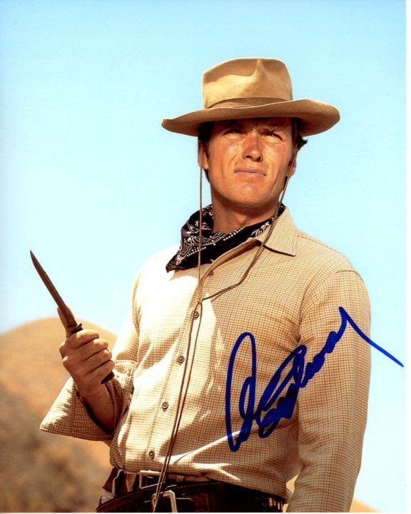 CLINT EASTWOOD signed autographed RAWHIDE ROWDY YATES 8x10 Photo Poster painting RARE!