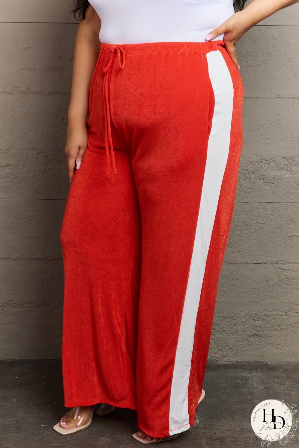 Culture Code Keep It Casual Full Size Color Block Stripe Long Pants