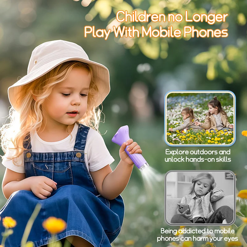 BEBANG 100X-1000X Microscope for Kids, 2.0" Handheld Digital Portable Pocket Microscope, Education Toys Gifts