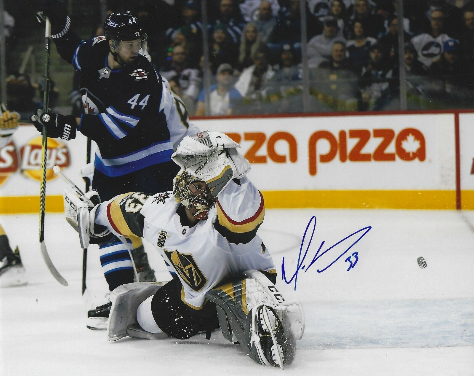 Signed 8x10 MAXIME LAGACE Los Vegas Golden Knights Autographed Photo Poster painting - COA