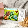 Turtle Diamond Art Monthly Flip Tabletop Calendar January 2027 - December 2028 Small Desktop Calendar Planner 24 Months for Living Room Bedroom Office Desk Gift Giving