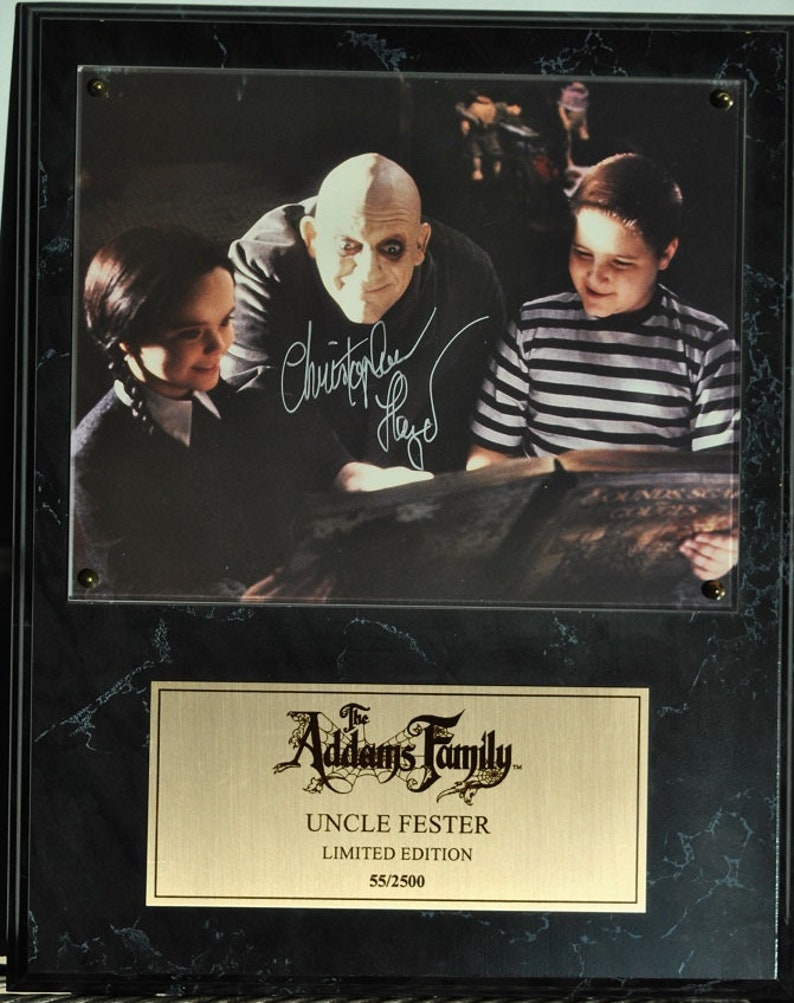 CHRISTOPHER LLOYD ADDAMS Family Signed Photo Poster painting Plaque 12x 15 wcoa