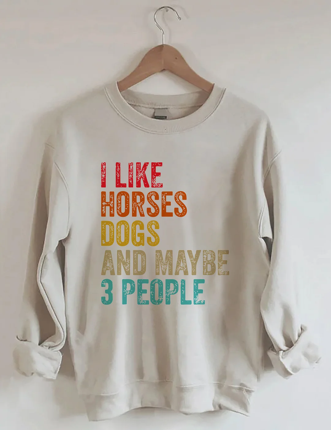 I Like Horses Dogs And Maybe 3 People Sweatshirt