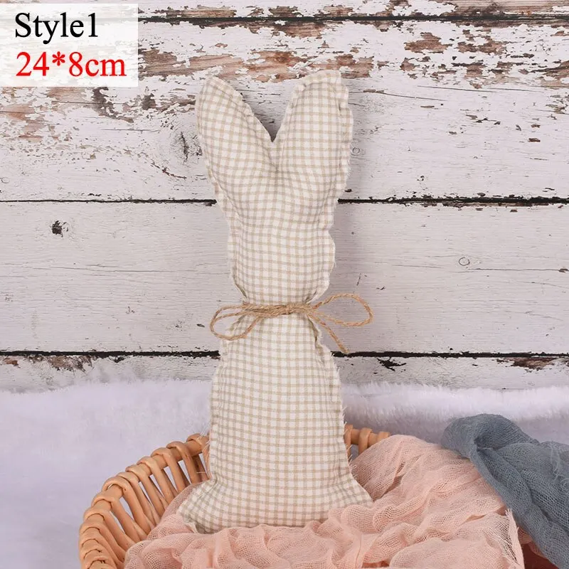 Easter Rabbit Pink Yellow Ornament Cute Cloth Bunny Doll for Spring Easter Home Party Decoration Kids Gift DIY Crafts Supplies
