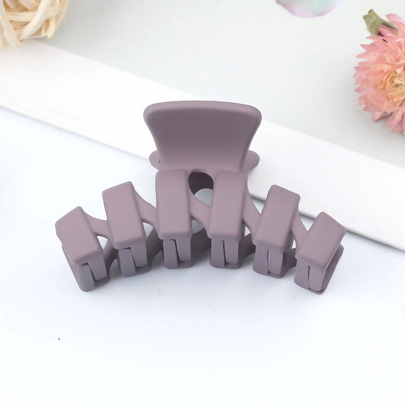 Minimalist Solid Color Arylic Stoving Varnish Hair Claws 1 Piece