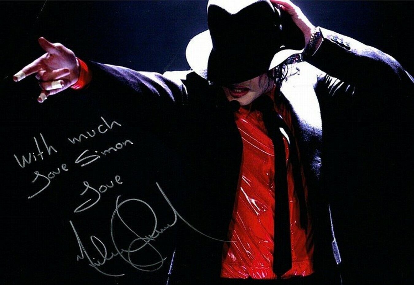 MICHAEL JACKSON Signed 'Hat' Photo Poster paintinggraph - Pop Singer Vocalist - preprint